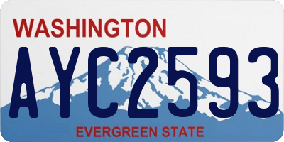 WA license plate AYC2593