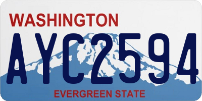 WA license plate AYC2594