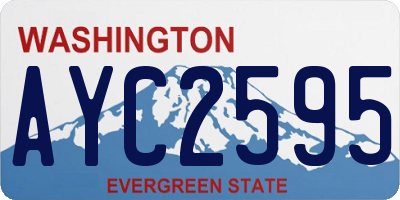 WA license plate AYC2595