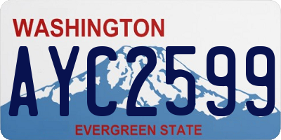 WA license plate AYC2599
