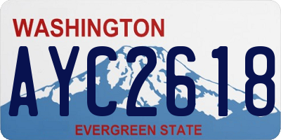WA license plate AYC2618