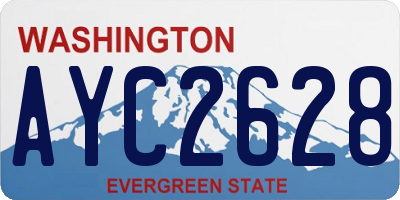 WA license plate AYC2628