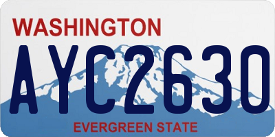 WA license plate AYC2630
