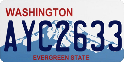 WA license plate AYC2633