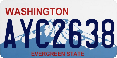 WA license plate AYC2638