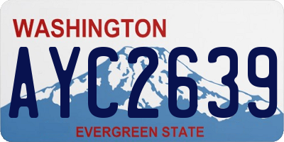 WA license plate AYC2639