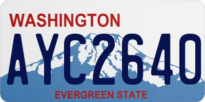 WA license plate AYC2640