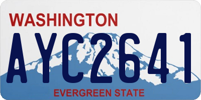 WA license plate AYC2641