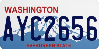 WA license plate AYC2656