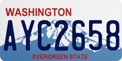 WA license plate AYC2658