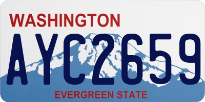 WA license plate AYC2659