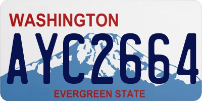 WA license plate AYC2664