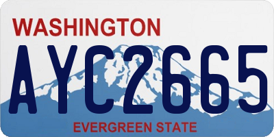 WA license plate AYC2665