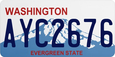 WA license plate AYC2676