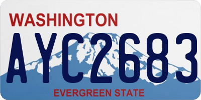 WA license plate AYC2683
