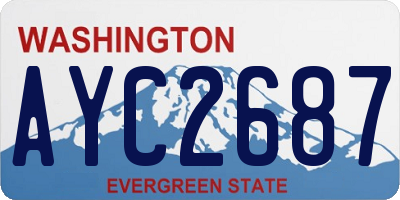 WA license plate AYC2687