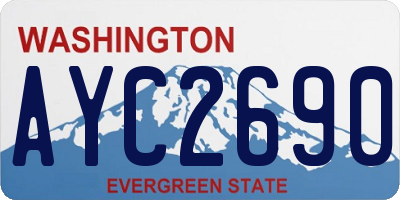 WA license plate AYC2690