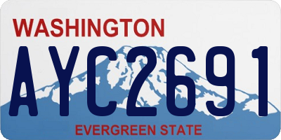 WA license plate AYC2691