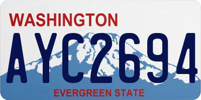 WA license plate AYC2694