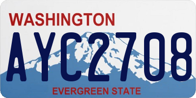 WA license plate AYC2708