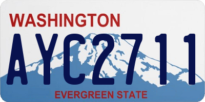 WA license plate AYC2711