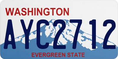 WA license plate AYC2712