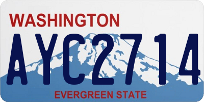 WA license plate AYC2714