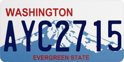 WA license plate AYC2715