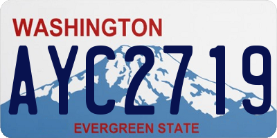 WA license plate AYC2719