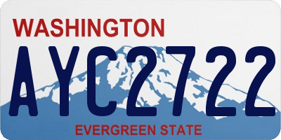 WA license plate AYC2722