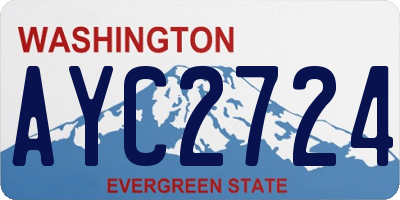 WA license plate AYC2724