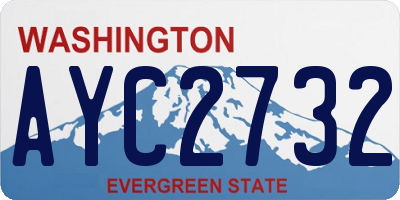 WA license plate AYC2732