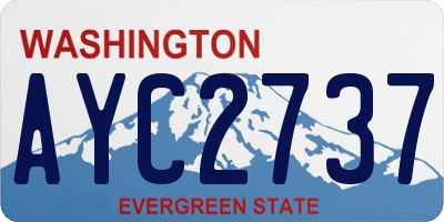 WA license plate AYC2737