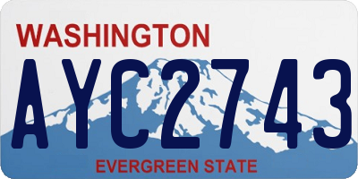 WA license plate AYC2743