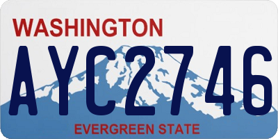 WA license plate AYC2746