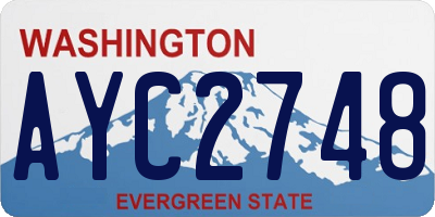 WA license plate AYC2748