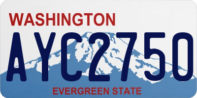 WA license plate AYC2750