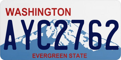 WA license plate AYC2762