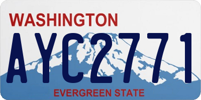 WA license plate AYC2771