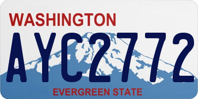 WA license plate AYC2772