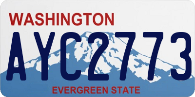 WA license plate AYC2773