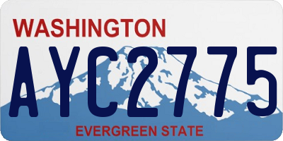 WA license plate AYC2775