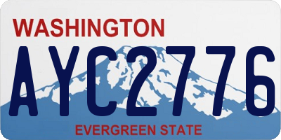 WA license plate AYC2776