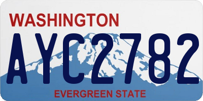 WA license plate AYC2782