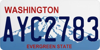 WA license plate AYC2783