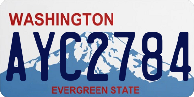 WA license plate AYC2784