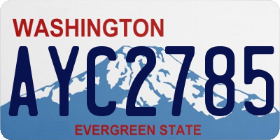 WA license plate AYC2785
