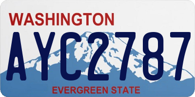 WA license plate AYC2787