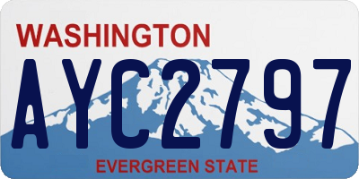WA license plate AYC2797