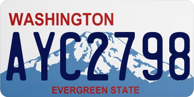 WA license plate AYC2798